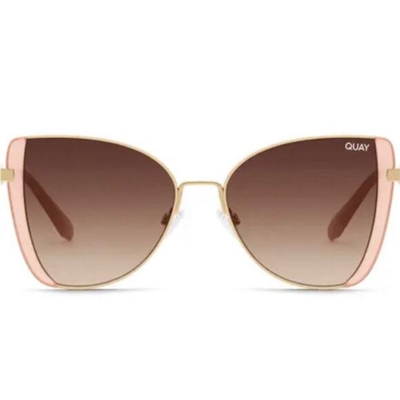 QUAY x Love Island Glow Up 55mm Pink Cat Eye Sunglasses NWT